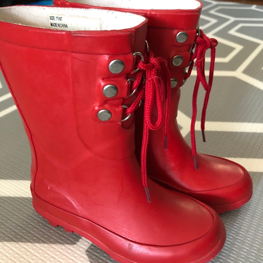 Gap Kids Classic Red Rain Boots. Toddler Size 7/8